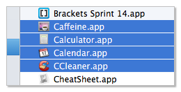 Zusammenhängenden Block Dateien selektieren