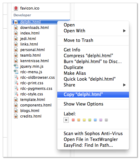 Kontextmen&uuml; in OS X